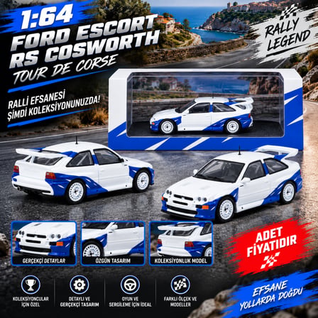 Ticaret 1/64 Ford Escort RS Cosworth Tour de Corse (adet fiyatıdır) Najmaddin