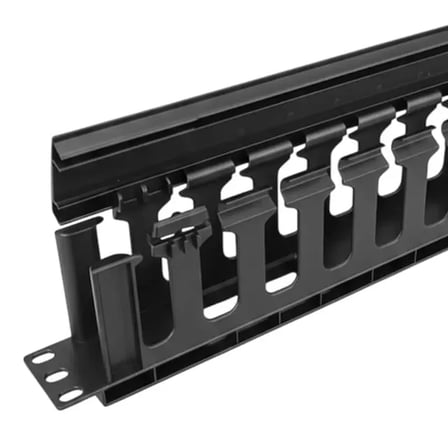 Sh Powermaster Td-l801-12 19" 1u Rack Kabin Yatay Kablo Düzenleyici Kapaklı Kanal Yandan Geçişli Najmaddin
