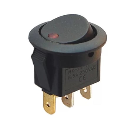 Sh Ic-132 Yuvarlak 3 Pinli 220 Volt Nokta Işıklı Açma-kapama Anahtarı Najmaddin
