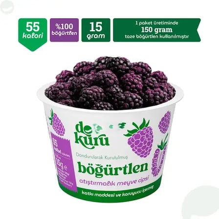 Ticaret Böğürtlen Atıştırmalık Meyve Cipsi 15gr Najmaddin