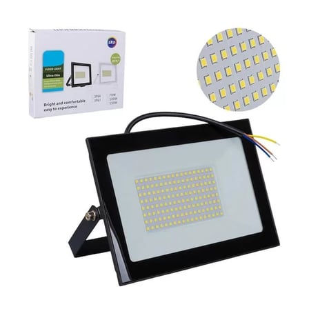 Sh Powermaster Pm-22572 100 Watt - 220 Volt 6500k Ip66 150* Işık Açısı Siyah Slim Kasa Beyaz Led Projektör Najmaddin