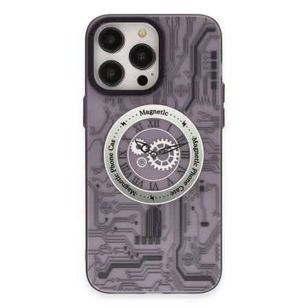 Bez iPhone 14 Pro Kılıf Apollo Magneticsafe Desenli Kapak - Apollo Mor - 5 Najmaddin