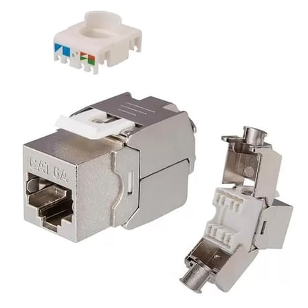Sh Powermaster Pm-29567 Cat7 10gbps Toolless Keystone Jack Full Metal Zırhlı Konnektör Najmaddin