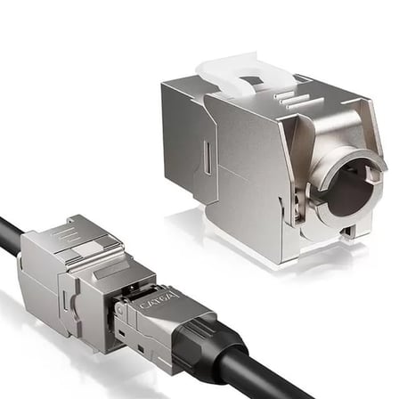 Sh Powermaster Pm-29567 Cat7 10gbps Toolless Keystone Jack Full Metal Zırhlı Konnektör Najmaddin