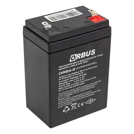 Sh Orbus 4 Volt 8 Amper Kuru Tip Akü Orb4-8 (68*45*95 Mm) Najmaddin