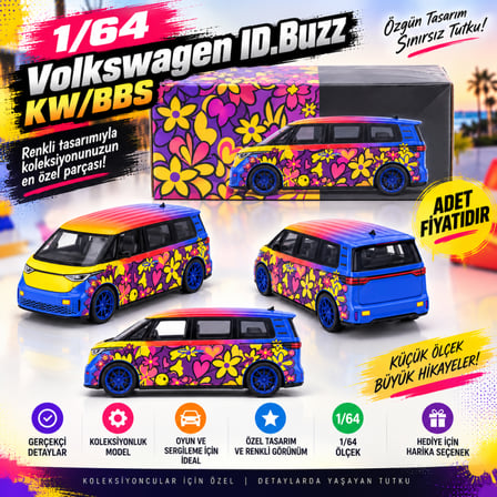 Ticaret 1/64 Volkswagen ID.Buzz KW/BBS (adet fiyatıdır) Najmaddin