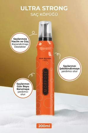 Tedar Ultra Strong Saç Köpük 200 ML - Ultra Güçlü Tutuş - mrfs Najmaddin