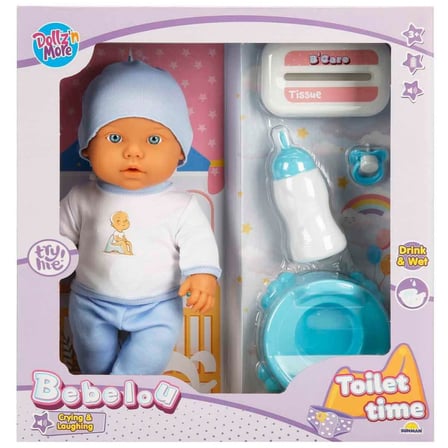 Ticaret 1030141 Sesli Tuvalet Zamanı Bebek Seti 32 cm -NessiWorld Najmaddin