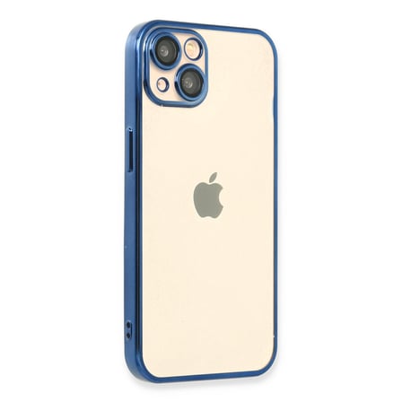 Bez iPhone 14 Kılıf Razer Lensli Silikon - Açık Mavi Najmaddin