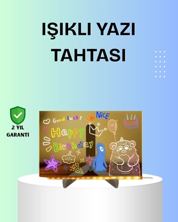 Karg Yaratıcı Çizim Ve Mesajlar İçin Led Işıklı Renkli Tahta Najmaddin
