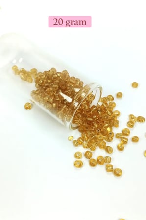 Tedar Dökme Cam Kum Boncuk Büyük Boy (6/0) 4 mm - 4 Renk - Toplam 80 Gram - BNC410 Najmaddin