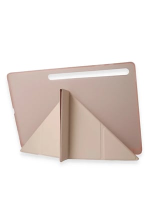 Mark Newface Samsung Galaxy X910 Tab S9 Ultra 14.6 Kılıf Kalemlikli Mars Tablet Kılıfı - Rose Gold Najmaddin