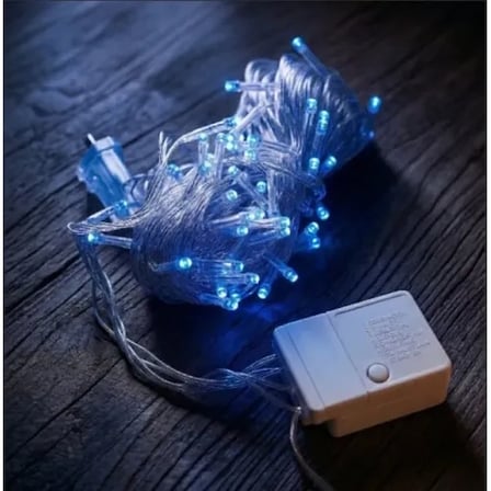 Mey Mey İthalat 10m 100 Led Damla Uçlu Mavi Işık Şeffaf Kablo Najmaddin
