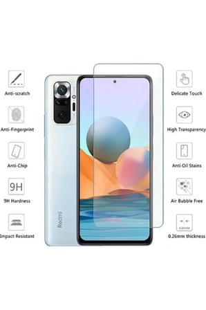 Tedar Xiaomi Redmi Note 10 Uyumlu Premium Ekran Koruyucu 9h Sert Temperli Kırılmaz Cam Koruma Şeffaf Najmaddin