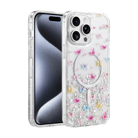MEPA Najmaddin Onegif  İphone 14 Pro Max Misk Simli Magsafe Kapak - Desen 4 Najmaddin