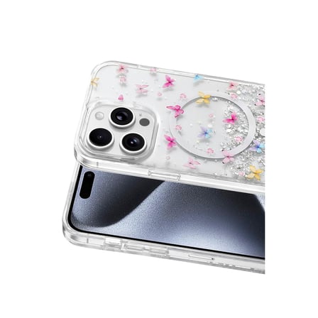 MEPA Najmaddin Onegif  İphone 14 Pro Max Misk Simli Magsafe Kapak - Desen 4 Najmaddin