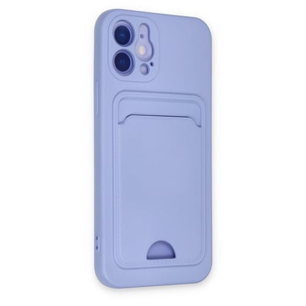 Bez iPhone 12 Kılıf Kelvin Kartvizitli Silikon - Lila Najmaddin