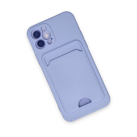 Bez iPhone 12 Kılıf Kelvin Kartvizitli Silikon - Lila Najmaddin