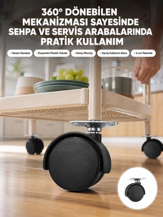 Hepsi Mobilya Tekerleği 6 cm Kilitsiz Tekli Satış Najmaddin