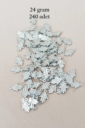 Tedar Oya Abiye Bileklik Kolye Pleksi Metalik Plastik Pul Gümüş Renk 24 gram 240 adet - BNC586 Najmaddin