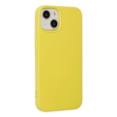 Bez iPhone 14 Kılıf Nano içi Kadife Silikon - Sarı Najmaddin
