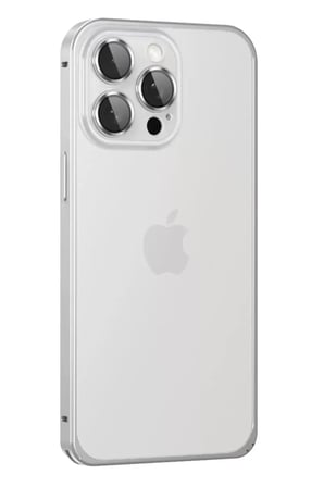 Sh Joko Apple İphone 15 Pro Max Metal Bumper Mat Kapak - Gümüş Najmaddin
