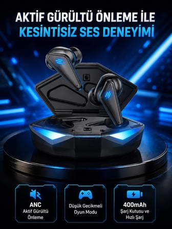 Mey Mey İthalat Profesyonel Bluetooth 5.0 Kulaklık – Dokunmatik Kontrol, 3D Surround Ses Najmaddin