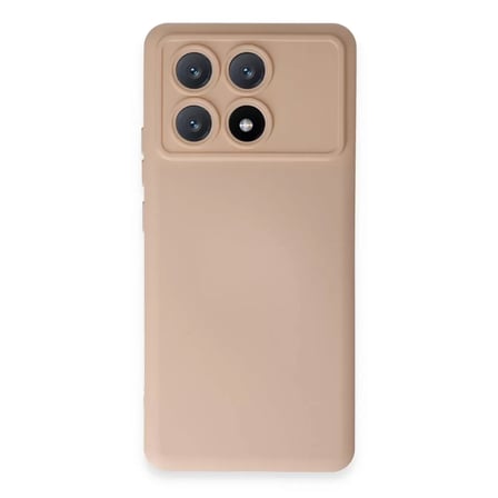 Sh Xiaomi Poco X6 Pro Kılıf Nano İçi Kadife Silikon - Pudra Najmaddin