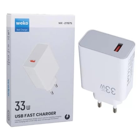 Sh Weko Wk-27875 M11 Beyaz 33 Watt Turbo Usb Şarj Başlık Adaptörü Najmaddin