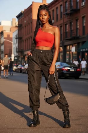 Beru Kadın Kırmızı Fit Görünümlü Tek Omuz Crop Top Büstiyer Najmaddin