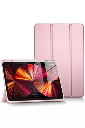 Sh Newface Apple İpad Pro 11 (2024) Kılıf Tablet Smart Kılıf - Pembe Najmaddin