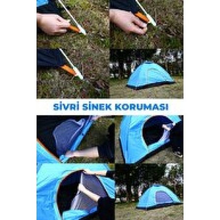 Otomatik Havada Açılan Su Geçirmez Çadır 4 Kişilik Najmaddin