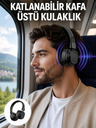 Hepsi Ergonomik Konforlu Kablosuz Kulak Üstü Bluetooth Kulaklık Yeni Nesil Najmaddin