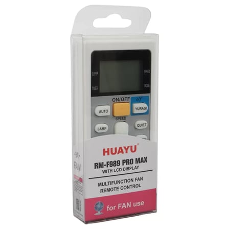 Sh Huayu Rm-f989 Pro Max Universal Lcd Ekranlı Akıllı Vantilatör Kumandası Najmaddin