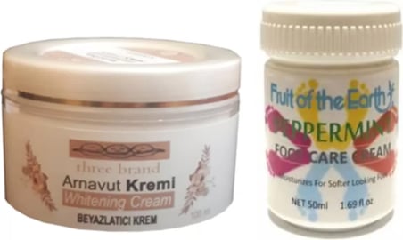 Sh Hintohu Three Brand 100ml Arnavut Aklık Kremi+foot Care Cream 50ml Ayak Bakım Kremi Nane Ferahlığı Najmaddin