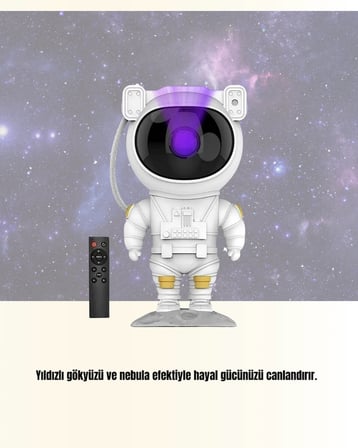 Mey Mey İthalat Dekoratif ve Fonksiyonel Astronot Projeksiyon Aydınlatma Najmaddin