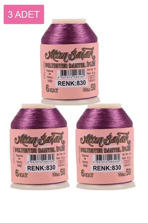 Tedar 3 Adet Altınbaşak Oya ve Dantel İpi 20 gr - Royaleks - No: 830 Najmaddin