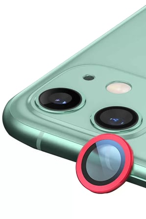 Sh Newface Apple İphone 12 Mini Raze Metal Kamera Lens - Kırmızı Najmaddin
