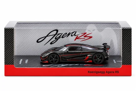 Ticaret 1/64 Model Araç Agera RS Black Carbon Fiber / Red Accents Najmaddin