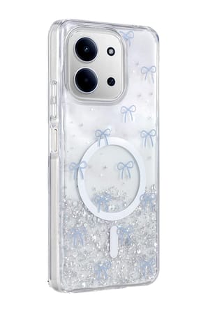 Mey Mey İthalat   Redmi 15C 4G Misk Simli Magsafe Kapak - Desen 3 Najmaddin