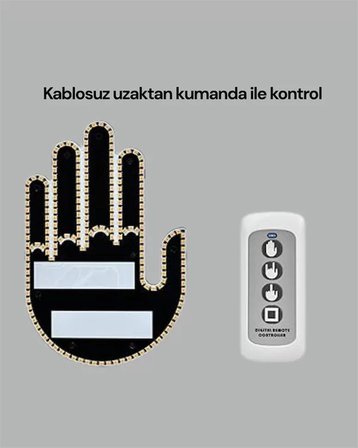 Hepsi Aracınız İçin Eğlenceli ve Güvenli İletişim: LED Jest Lambası Uzaktan Kumandalı Kolay Montaj Najmaddin