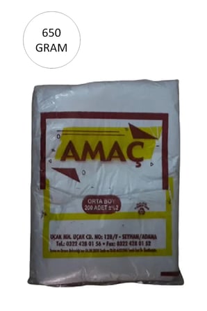 Tedar Şeffaf Hışır Atlet Poşet Orta Boy 27x47 Cm 650 Gr (1 Paket-Takriben 200 Adet) Najmaddin