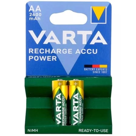 Sh Varta Nı-mh 1.2 Volt 2600 Mah R2u Aa Şarjlı 2'li Kalem Pil Najmaddin