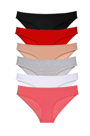 Tedar 6 adet Süper Eko Set Likralı Kadın Slip Külot Renk 3 Najmaddin