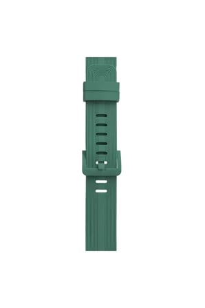 Mark Newface Apple Watch 38mm KR408 Çizgili Silikon Kordon - Yeşil Najmaddin