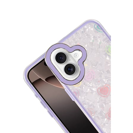 Bez iPhone 16 Lumi Desenli Kapak - Mor Najmaddin