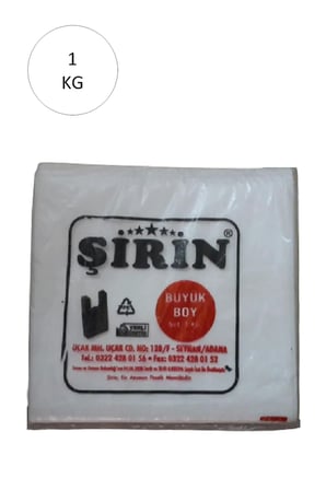 Tedar Beyaz Kalın Atlet Poşet Büyük Boy 30x57 Cm 1 Kg 1 Paket (Takriben 45 Adet) Najmaddin