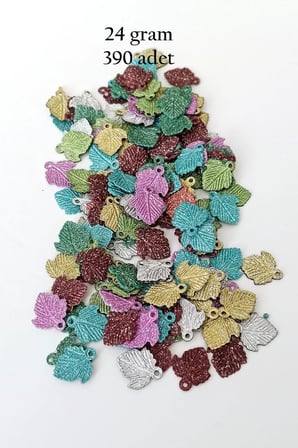 Tedar Oya Abiye Bileklik Kolye Pleksi Metalik Plastik Pul Karma Renk 24 gram 390 adet - BNC559 Najmaddin