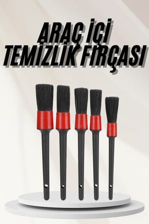 Hepsi Araç İçi Led Aksesuar 5 Farklı Detaylı Araba Temizlik Fırçası Oto Temizleme Fırçası Najmaddin