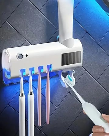 Hepsi UV Sterilizasyonlu Duvara Monte Otomatik Diş Fırçası Tutucu Najmaddin